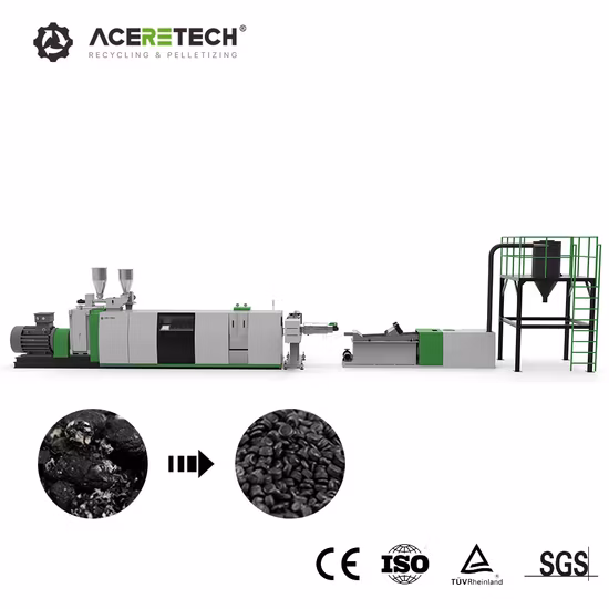 Double Screw Silane Cross Linking Cable Material Compounding Pelletizing Machine for Film Re-Pelletizing