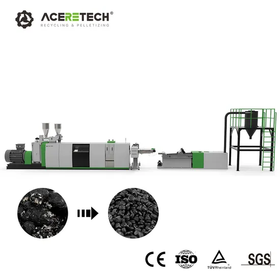 Double Screw Silane Cross Linking Cable Material Compounding Pelletizing Machine for Film Re-Pelletizing